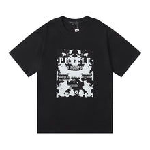 Purple T Shirts Milk Spot Printing Cotton Loose Casual Short Sleeve Men and Women