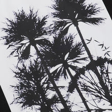 Purple T Shirts Palm Tree Print Cotton Casual Versatile Short Sleeve Men and Women