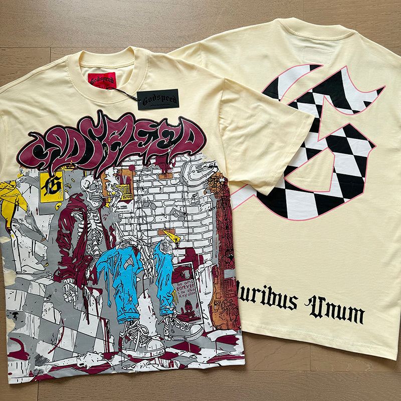 Godspeed T-Shirt Retro Fantasy Pattern