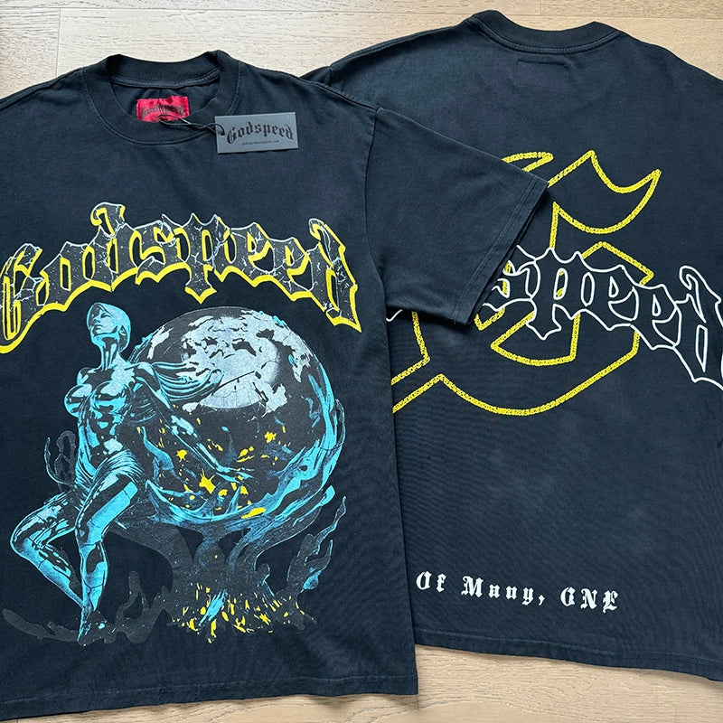 Godspeed T-Shirt Retro Fantasy Pattern
