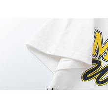 Travis Scott T Shirts x Mitchell x Ness Michigan Wolverines Hand-Drawn Short Sleeve