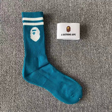 Bathing Ape Bape Socks Ape Head Towel Bottom Socks Men's and Women's Color Sports Trend Brand Long Tube Skateboard
