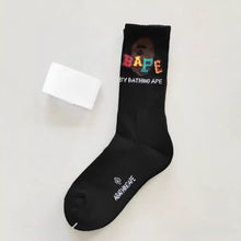 Bathing Ape Bape Socks Ape Head Towel Bottom Socks Casual Sports Socks Basketball
