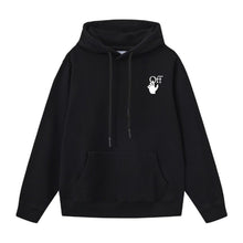 OW gradual change arrow print pattern pullover hooded sweater