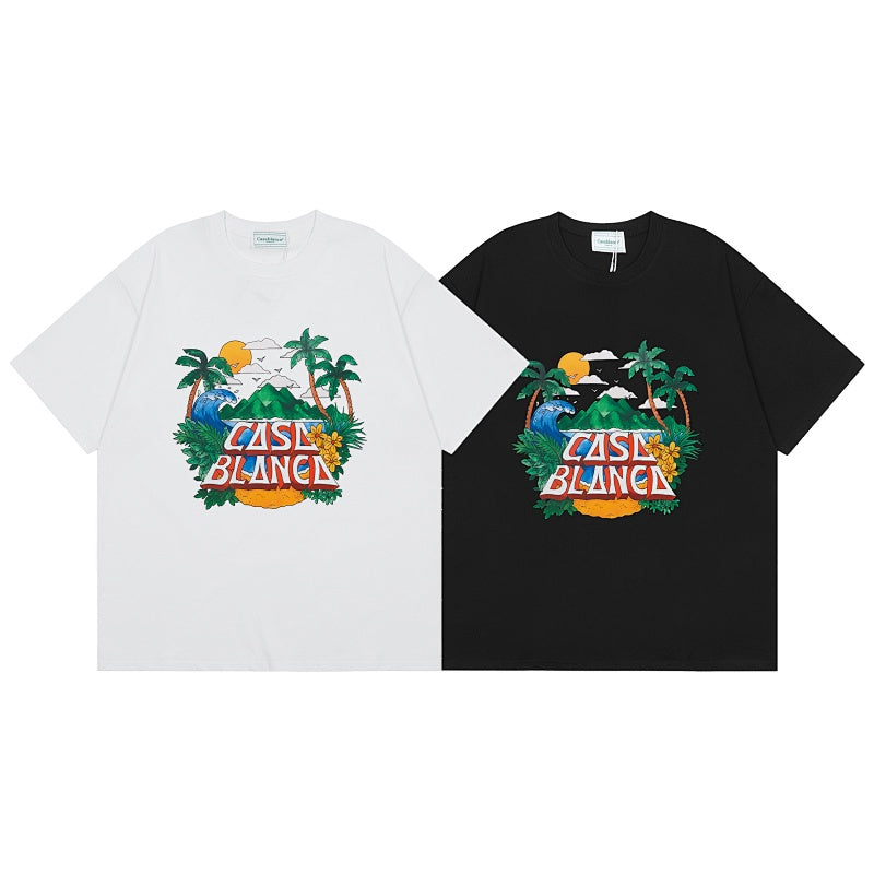 Casablanca T SHIRTS High-quality pure cotton streetwear