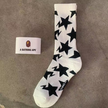 Bathing Ape Bape Socks Ape Head Star Striped Sports Socks Sweat Casual