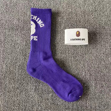 Bathing Ape Bape Socks Ape Head Towel Bottom Socks Men's and Women's Color Sports Trend Brand Long Tube Skateboard