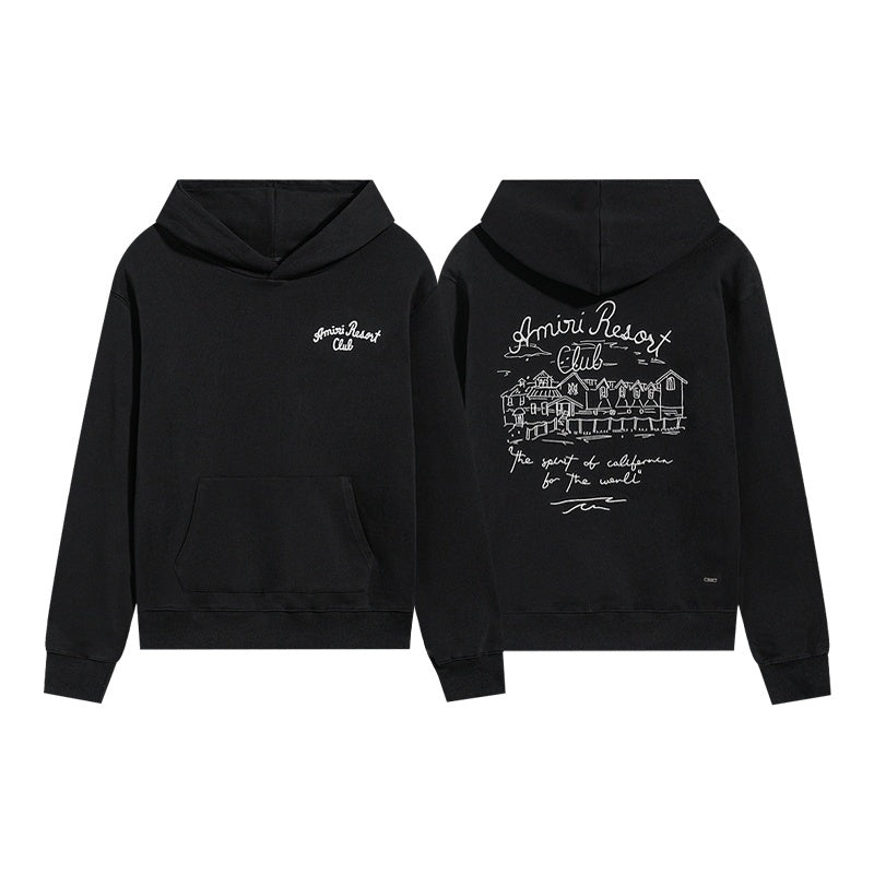 Amiri Hoodie Hand-drawn little house