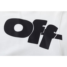 OW three-dimensional letter print pattern pullover hooded sweater
