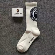Bathing Ape Bape Socks Ape Head Towel Bottom Socks Men's and Women's Color Sports Trend Brand Long Tube Skateboard