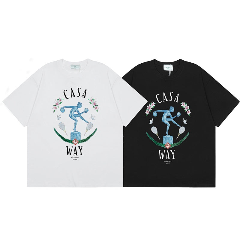 Casablanca T SHIRTS High-quality pure cotton streetwear