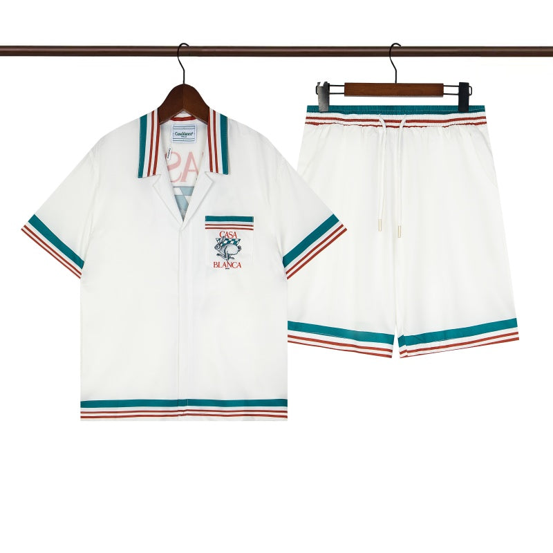 Casablanca Beach Shirt & Shorts Set Casual Summer Vacation/Travel Wear (Sold Separately)