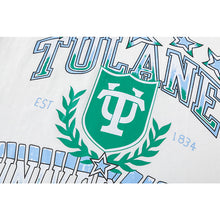 Travis Scott T Shirts x Mitchell x Ness Tulane Green Wave Hand-Drawn Short Sleeve