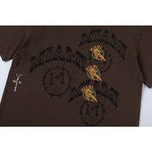 Travis Scott T Shirts x Mitchell x Ness Miami Hurricanes Seal Short Sleeve