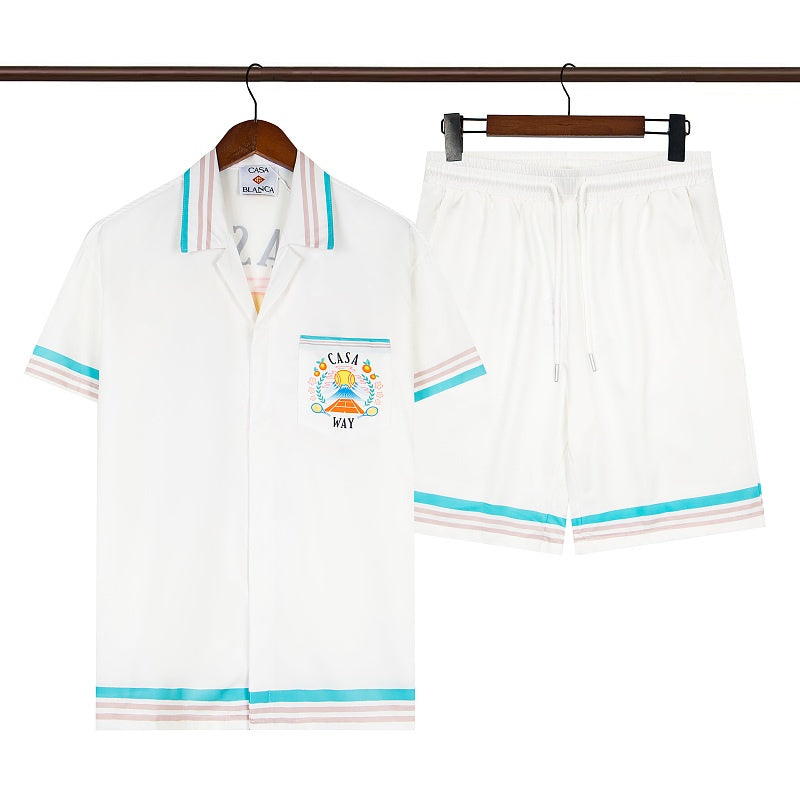 Casablanca Beach Shirt & Shorts Set Casual Summer Vacation/Travel Wear (Sold Separately)