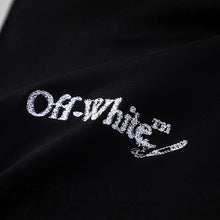 OW embroidered line arrow pattern pullover hooded sweater