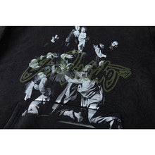 OW oil painting angel portrait pattern pullover hooded sweater