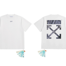 OFF WHITE T SHITRS High-quality 100% pure cotton streetwear Denim Print
