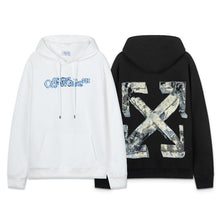 OW three-dimensional square arrow pattern pullover hooded sweater