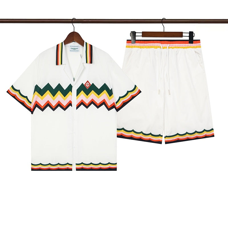 Casablanca Beach Shirt & Shorts Set Casual Summer Vacation/Travel Wear (Sold Separately)