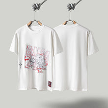 Travis Scott T Shirts x Mitchell x Ness SS24 UNIVERSITY OF ALABAMA LOGO printed lettering short sleeves