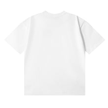 Purple T Shirts Newspaper Printed Cotton Casual Short Sleeves Men and Women