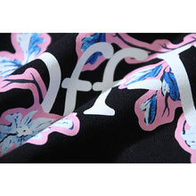 OW flower logo pattern print hooded sweater
