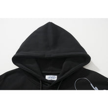 OW headphones flower pattern pullover hooded sweater