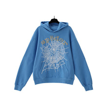 Sp5der Hoodie Cobweb Puff Print Pure Cotton
