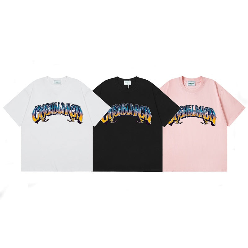 Casablanca T SHIRTS High-quality pure cotton streetwear