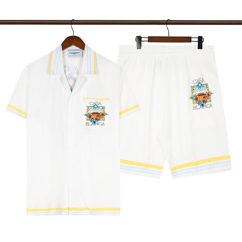 Casablanca Beach Shirt & Shorts Set Casual Summer Vacation/Travel Wear (Sold Separately)