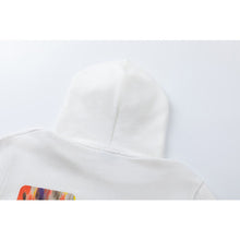 OW Maple Leaf Letter Arrow Pattern Pullover Hooded Sweater
