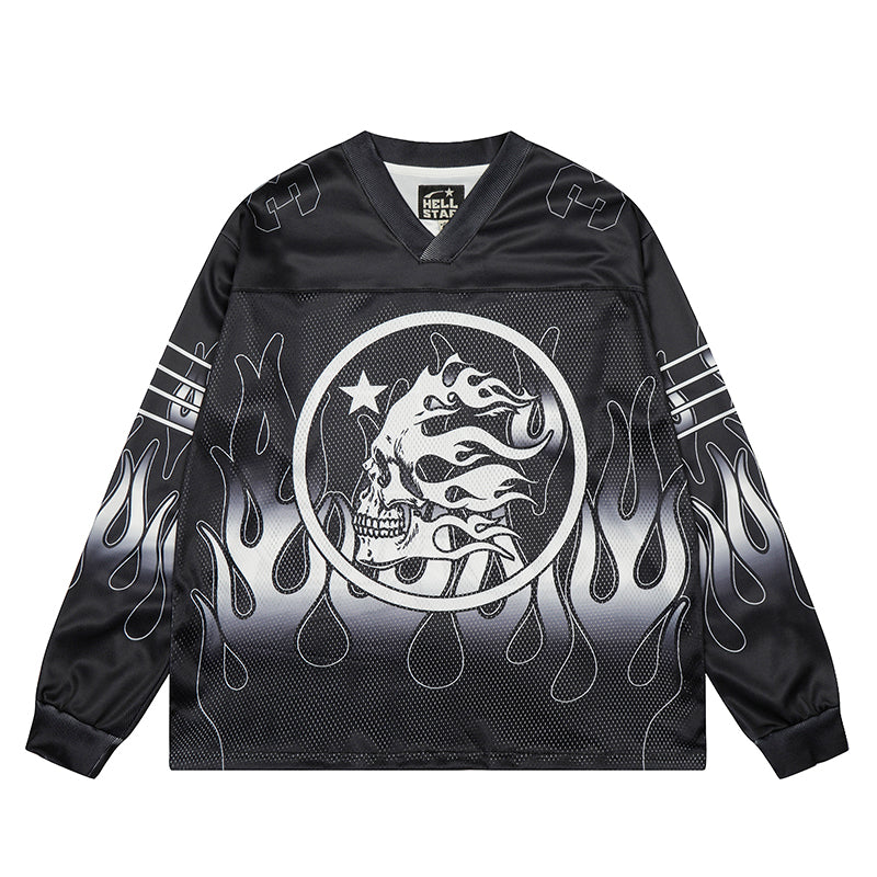 HS Long Sleeve Shirts Hip-hop loose oversize