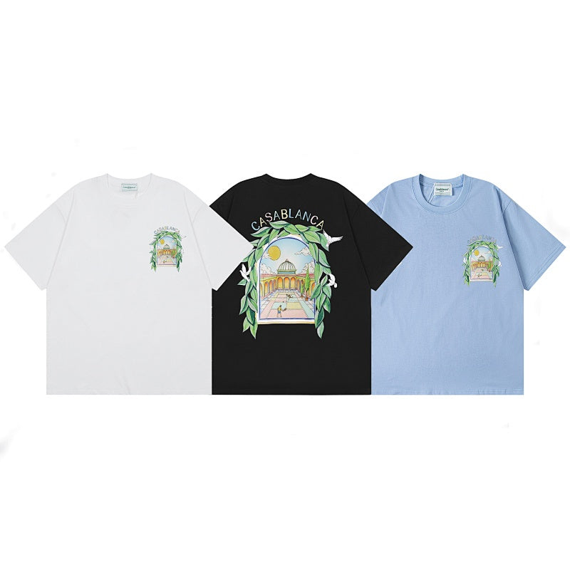 Casablanca T SHIRTS High-quality pure cotton streetwear