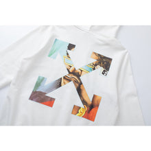 OW character oil painting arrow pattern pullover hooded sweater