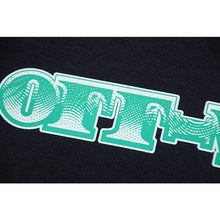 OW banknote letter arrow print pattern hooded sweater