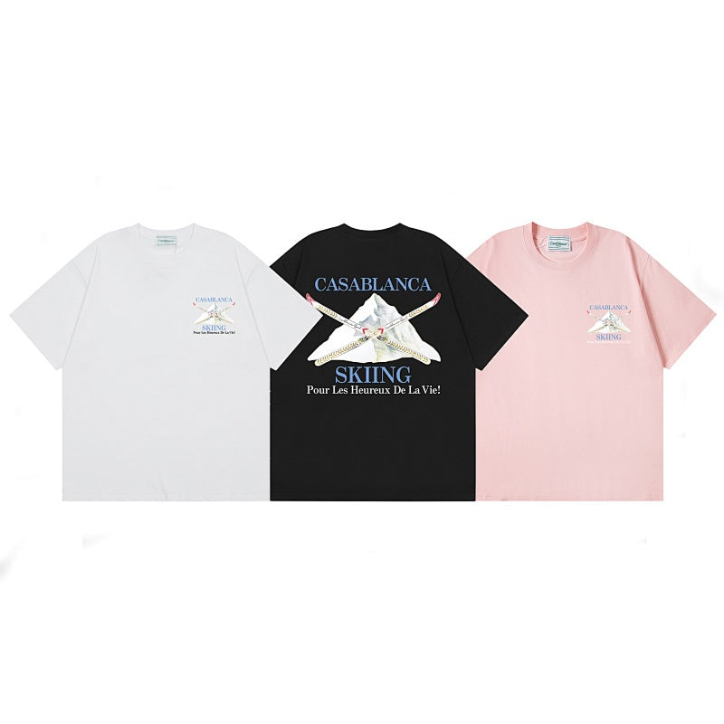 Casablanca T SHIRTS High-quality pure cotton streetwear