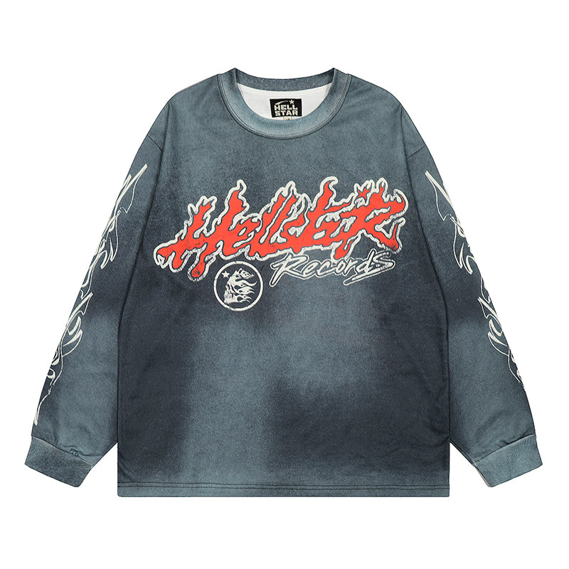 HS Long Sleeve Shirts Hip-hop loose oversize