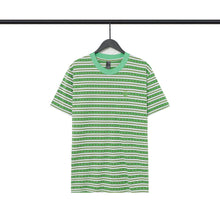 CHH Heart T Shirts Poison Home Stripe Jacquard Embroidery Short Sleeve Couple T-Shirt