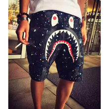 Bathing ape Bape Shorts Shark Head Luminous Shorts Straight Beach