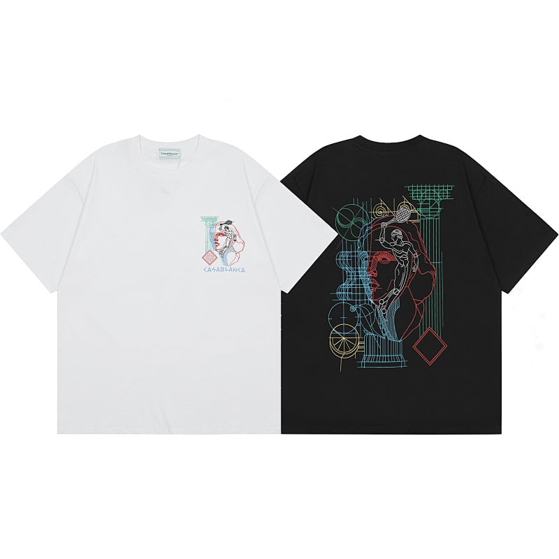 Casablanca T SHIRTS High-quality pure cotton streetwear
