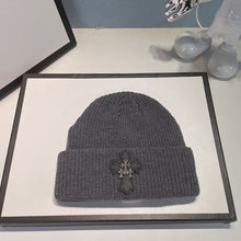 CHH  Heart Beanie Vintage Cross Wool Knitted Hat