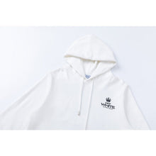 OW Black Barber Pattern Pullover Hooded Sweatshirt
