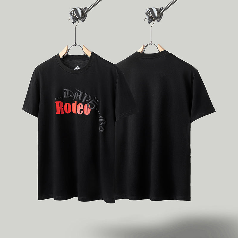 Travis Scott T Shirts FW24xRodeoxSp5 screen printed short-sleeve