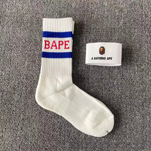 Bathing Ape Bape Socks Ape Head Towel Bottom Socks Men's and Women's Color Sports Trend Brand Long Tube Skateboard