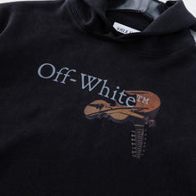 OW Angel Violin Pattern Pullover Hooded Sweater