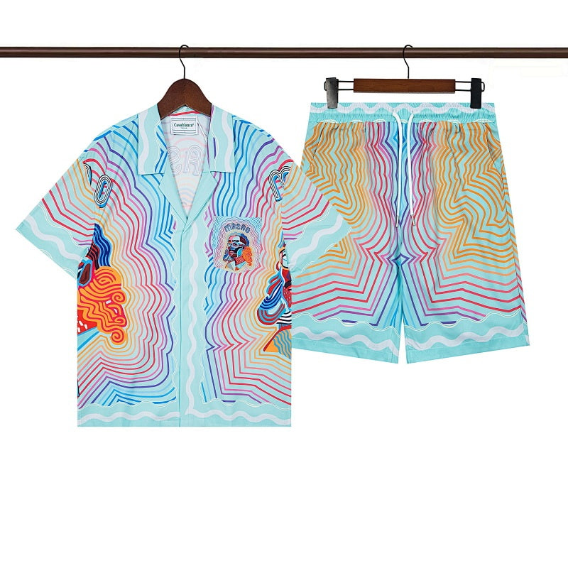 Casablanca Beach Shirt & Shorts Set Casual Summer Vacation/Travel Wear (Sold Separately)