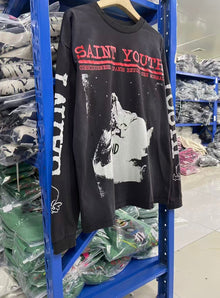 Saint Michael long sleeve shirts Premium-quality pure cotton streetwear for autumn
