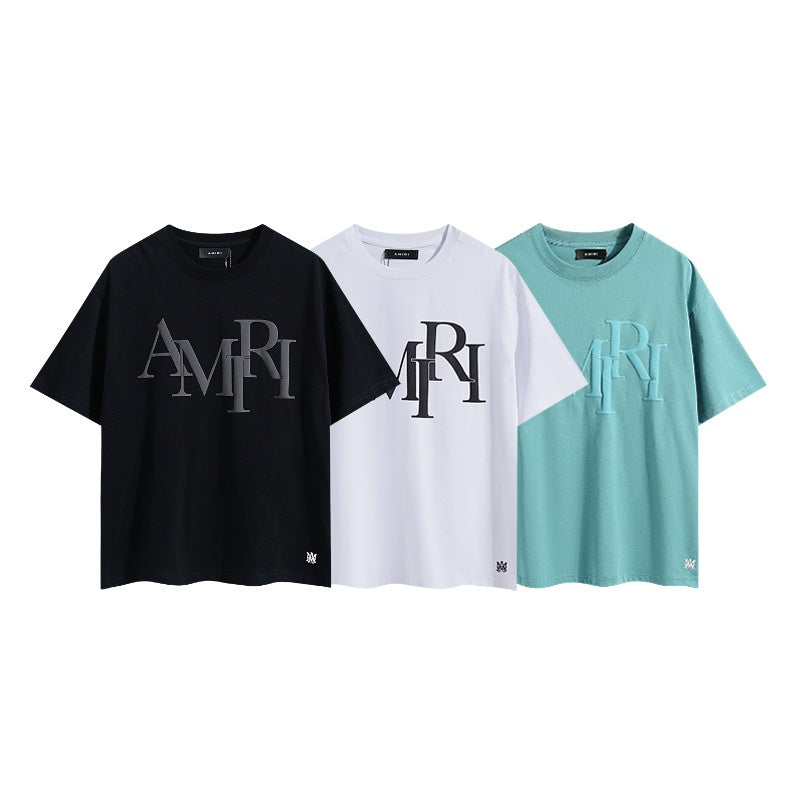 Amiri T Shirts Washed Series Foam-effect font