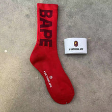 Bathing Ape Bape Socks Ape Head Thickened Towel Bottom Men's and Women's Sports Basketball Letter Couple